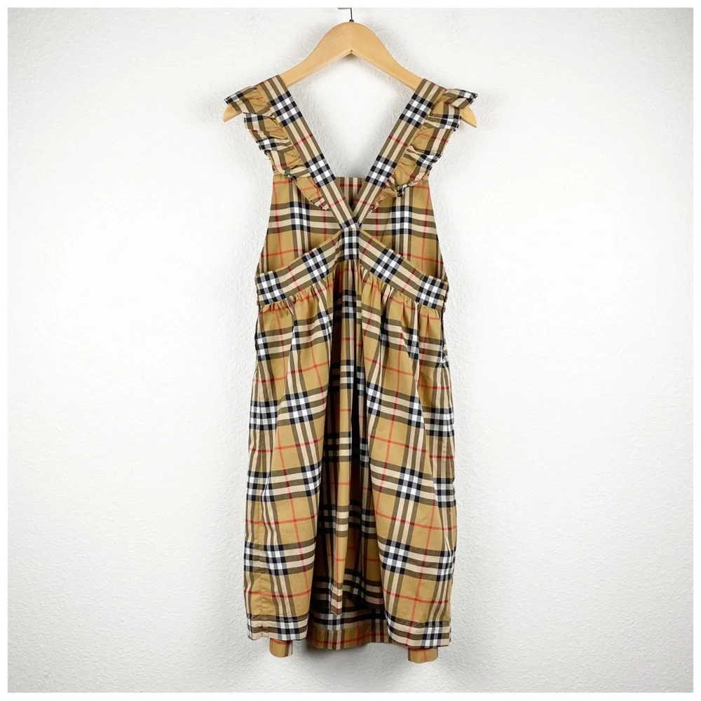 Burberry Tan Plaid Sleeveless Kids Dress